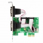 PCI-E串口卡 2个COM口 RS232通讯多串口卡9针DB9扩展卡PCIE转串口